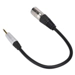 Plyisty Adapter, PVC Outdoor 0.3 M/1.8 M 3.5 mm Mono Male to 3PIN Male Audio Cable, for Headphones Microphones Electric Guitar Mixers(0.3m)