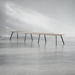 Konferensbord Viggo Standard- Laminat höjd 73 cm, Storlek 560 cm, Bordsskiva Valnöt, Färg underrede Svart