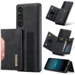 DG.MING Sony Xperia 1 VI Skal med avtagbar plånbok, svart