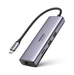 Ugreen 7in1 multi-functional HUB USB Type C - 2x USB 3.2 Gen 1 (1Gbps) gray