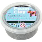 Foam Clay® , metallic, silver, 35 g/ 1 burk
