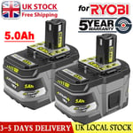 2PACK Battery 18V 5.0AH For Ryobi One+ Plus P108 Lithium RB18L50 RB18L40 P104 UK