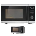 Kenwood Solo Microwave Quick Start Silver 25 Litre 315mm Turntable 900W K25MSS21