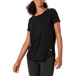 Amazon Essentials Women's Studio Relaxed-Fit Lightweight Crew Neck T-Shirt (Available in Plus Size), Black, S