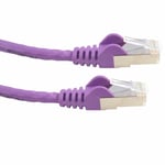 Short PURPLE 0.25m Ethernet Cable CAT6 Copper Screened Network Lead FTP 25cm