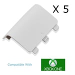 x 5 Xbox One / S Controller Battery Cover Pack Shell Back Cover WHITE