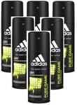 6 x Adidas 48H Deodorant Mens Spray 150ml - Pure Game