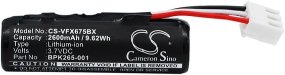 Kompatibelt med Verifone C680, 3.7V, 2600 mAh