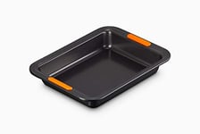 Le Creuset Non-Stick Carbon Steel Bakeware Rectangular Cake Tin, 28 cm, Black, 94101600000000