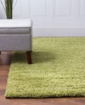 Bravich RugMasters EXTRA LARGE GREEN Shaggy Rug 5 cm Thick Shag Pile Soft Shaggy Area Rugs Modern Carpet Living Room Bedroom Mats 200 x 290 cm (6ft7 x 9ft6)