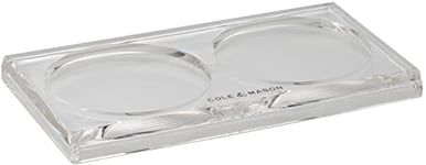 Cole & Mason Ramsgate Clear Salt and Pepper Mill Tray, Salt and Pepper Tray/Oil and Vinegar Bottles Tray, Acrylic, (H) 13 mm x (W) 95 mm x (D) 157 mm, Mills Not Included
