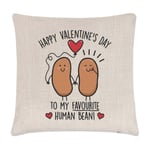Happy Valentines Day To My Favourite Human Bean Cushion Cover Pillow Girlfriend