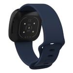 Mjukt Fitbit Versa 4/ Sense 2 klockarmband - Marinblått