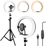 Powerlux Wireless Charging Ring Light | Professional Ring Light with Stand | Adjustable Brightness Level | Dimmable LED Ring Light | Tripod with Ring Light for TikTok, Live Streaming, Photo Shooting