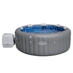 Spa gonflable Lay-Z-Spa Santorini Smart Luxe Hydrojet Pro, 5 à 7 personnes, 216 x 80 cm, 180 Airjet™, 10 Hydrojet™, couverture isolante, 2 lumières LED, 5 coussins, filtration à cartouche et diffuseur Chemconnect™