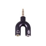 Splitter för hörlurar och mikrofon - 3.5mm