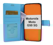 New Standcase Wallet Motorola Moto G50 5G (Ljusblå)