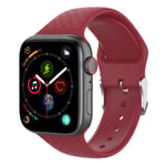 Apple Watch Series 5 40mm 3D rhinestone silicone watch band - Rose Red