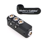 Alvin's Cables 4x 2 Pin In/Out 0B 302 Mini Splitter Cable 2 Pin Female In to 3X 0B 2Pin Female Out Power Supply Distributor for Arri Alexa Camera/Steadicam/Teradek Bond/SmallHD