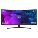 [B-Grade] X= XG34UWQ 34" VA 3440x1440 165Hz FreeSync/G-Sync Compatible Ultrawide 1500R Curved Gaming Monitor with speakers