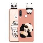 ZhuoFan Case for Samsung Galaxy A20e - Cute 3D Funny Cartoon Character Soft TPU Silicone Samsung A20e Cover Phone Case for Kids Girls, Shockproof Slim Orange Panda 2 Skin Shell