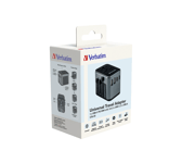 Verbatim Universal Adapter Plug USB-C PD & QC, 2 x USB-C & 2 x USB-A ports