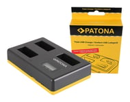 Patona USB Trippel Lader for Canon LP-E17 EOS 750D, EOS 760D, EOS 8000D, Kiss X8i, Rebel, 150601916 (Kan sendes i brev)