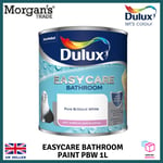 Dulux Easycare Bathroom Soft Sheen Paint Walls &Ceilings Pure Brilliant White 1L