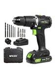 Mylek Cordless Drill 20V Brushless Driver Impact Hammer Action Combi Set With 2.0Ah Battery And Fast Charger, 50Nm Electric Screwdriver, 19+3 Torque,