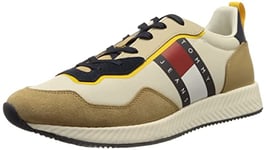 Tommy Jeans Baskets De Running Homme Track Cleat Chaussures De Sport, Vert (Classic Khaki), 40 EU