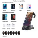 6 In 1 Wireless Fast Charging Dock Stand H36 Alarm Clock Watch Phone Charger 15W