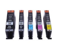 Canon CLI-551 PGI-550 Setup 5 Ink Cartridges Black, Black,Cyan,Magenta,Yellow UK