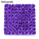 81pcs Rose Soap Flower Artificial Decor With Bear Dark Purple