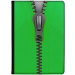 Azzumo Close-up Green Zip Faux Leather Case Cover/Folio for the Apple iPad 10.2 (2020) 8th Generation