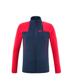 Millet - K Lightgrid JKT M - Men's Lightweight Fleece Jacket - Mountaineering, Climbing, Hiking, Lifestyle - Blue/Red