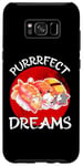 Coque pour Galaxy S8+ Purrrfect Dreams Chat sushi endormi amusant pour homme, femme, enfant