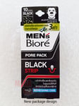 BIORE MEN NOSE DEEP CLEANSING PORE PACK REFRESHING COOL 10 STRIPS # BLACK