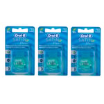 Oral-B Satin Floss Mint Dental Floss - Pack of 3
