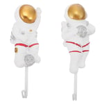 st Väggmonterade sticky krokar Astronaut Shape krokar Självhäftande krok klädhängare