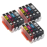 12 Ink Cartridges (Set) for HP Photosmart 5510 5510e 5512 5514 5515 5520 5522