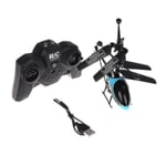 USB-laddning med ljus Rc Helikopter, Mini Rc Drone med Gyro Krockbeständig Rc Leksaker för Pojkbarn Present Blue