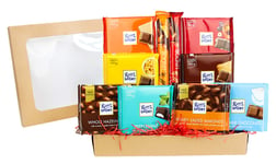 Chocolate Selection Box Hamper Gift Present for All Occasions Birthdays Party Mother's Day, Valentine's Day, Easter Favours - Ritter Sport Collection