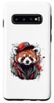 Galaxy S10 Funny Cool Cap Urban Red Panda Street Art Case