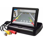 4.3 Inch tft lcd Car Colour Reversing Camera Monitor Screen, Foldable Monitor for Rear View Camera, V1/V2 Two Video Input, DC12V-24V, lcd Car Monitor