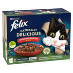 Felix Naturally Delicious Adult Wet Cat Food Countryside Selection in Jelly 12x80g