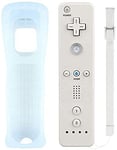 Wii Remote Controller, Wii Remotes Controller for Nintendo Wii U with Silicone Case and Wrist Strap, White