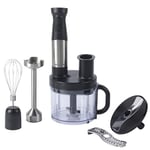 Salter EK5877 5 in 1 Blend & Prep – Compact Food Chopper with 1.2L BPA-Free Bowl, Immersion Stick Blender with 2 Speed Settings, Chop, Slice, Shred, Blend and Whisk, Stainless Steel Blades, 1500W