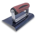 Marshalltown Curved End Hand Edgers, 152mm Length, 102mm Width, Blue Steel, 10mm Radius, 13mm Lip, Made in The USA, 156BD