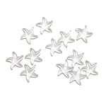 MesBilles - 4 Billes Étoile de mer Cristal - Galet en Verre 20 mm - Billes Plates par MesBilles