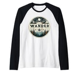 Born To Wander Americas National Parks Raglan Baseball Tee